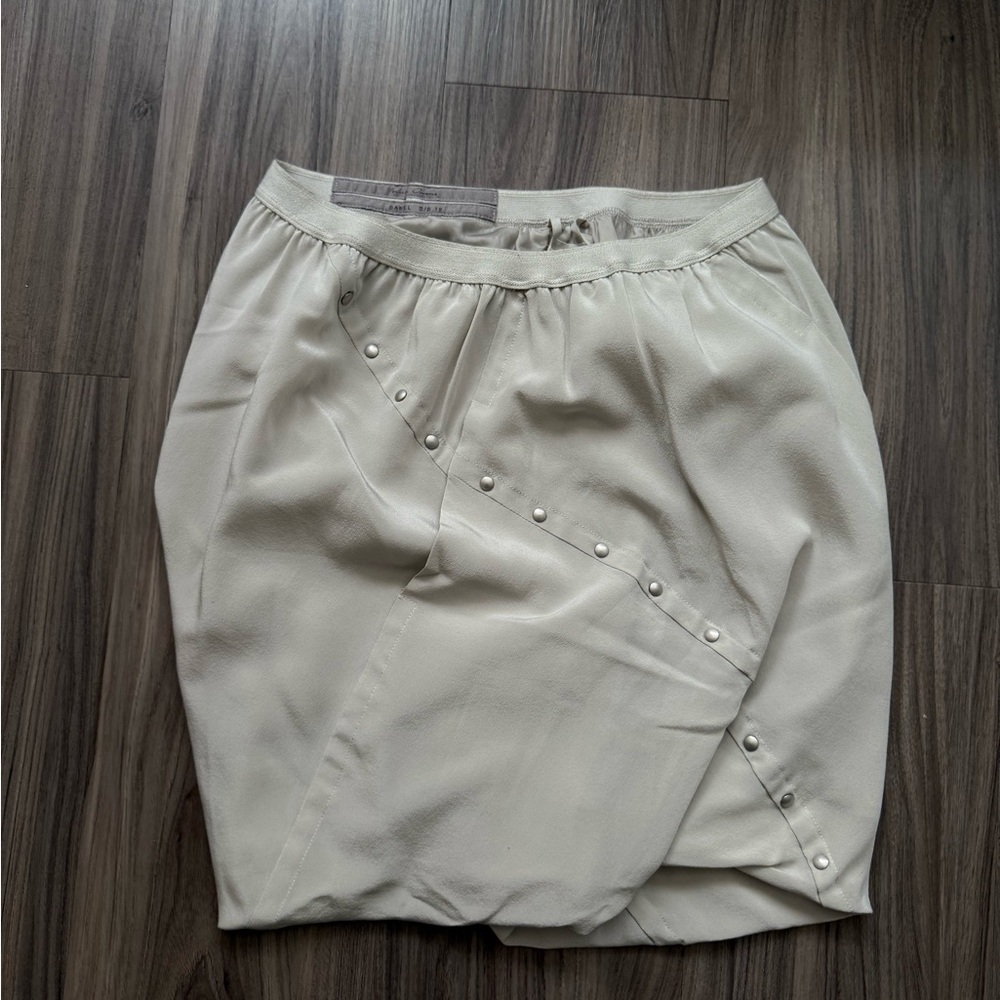 Rick Owens babel Cream mini Skirt with stud Details